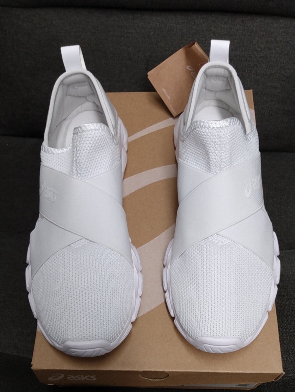 ASICS Slip-On Sneakers Quantum Lyte Slip-On Womens Sz 10 Shoe White 1202A257-100 - Picture 5 of 16